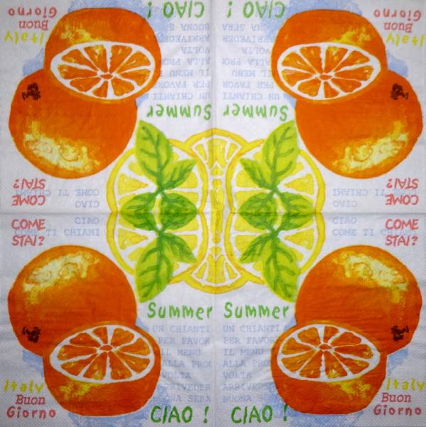 210 Zitronen, Orangen - 3-lagig - Ciao Summer !